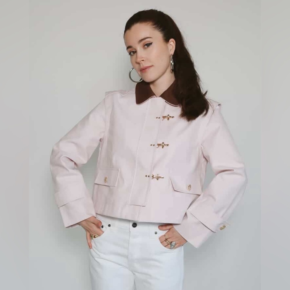 Hill House Clarisse Jacket Light Pink Lace Sleeve Barn Jacket Sold Out